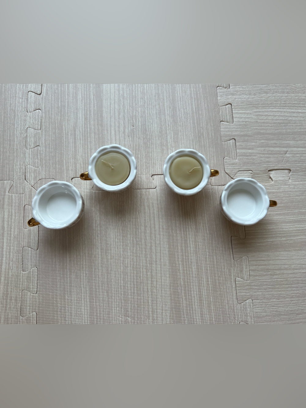 Kate Aspen teacup tea candle holders set of 4